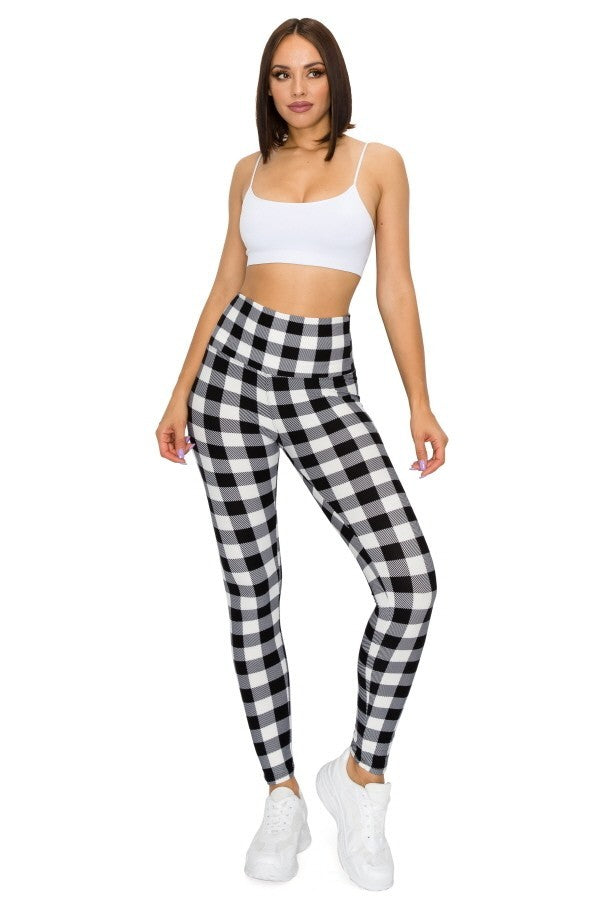 Tie Dye Printed Knit Legging With High Waist