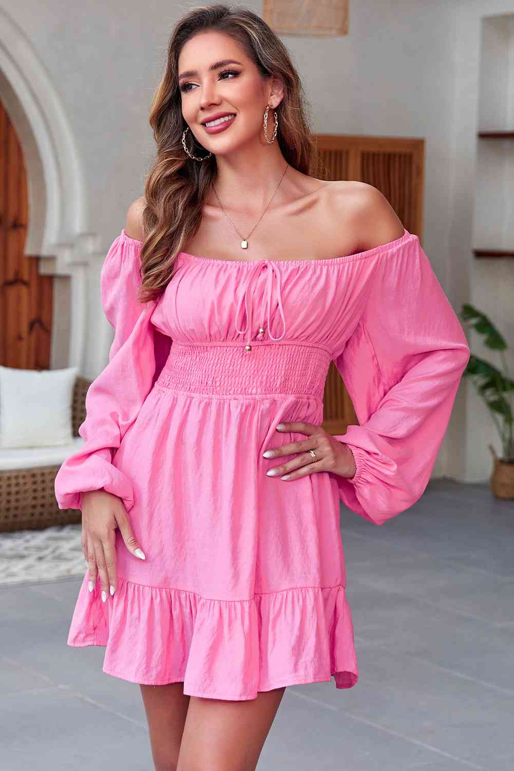 Romance on the Horizon mini dress in pink