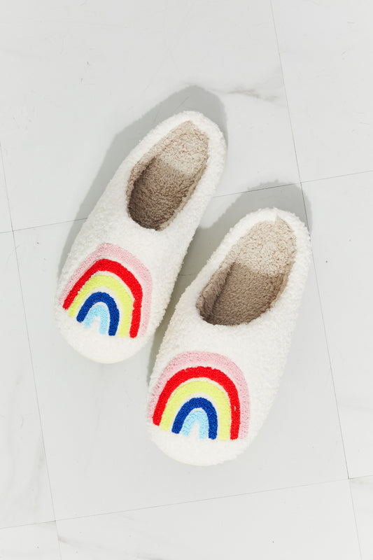 TOOTSIES Rainbow Plush Slipper Shoes
