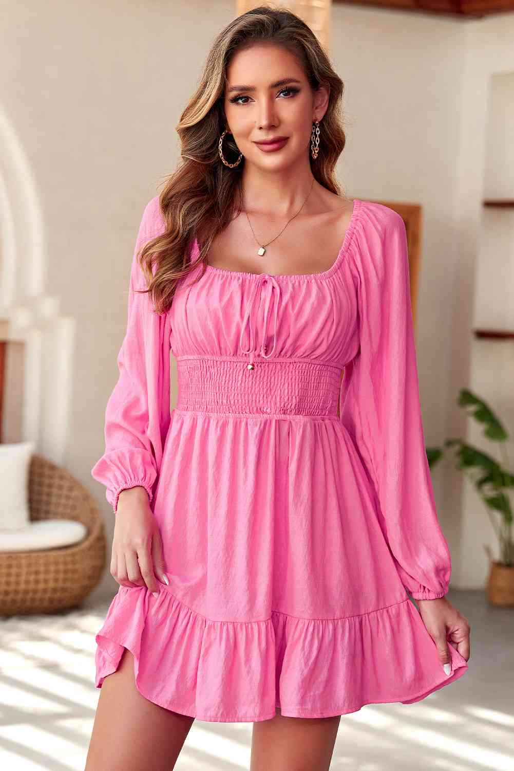 Romance on the Horizon mini dress in pink