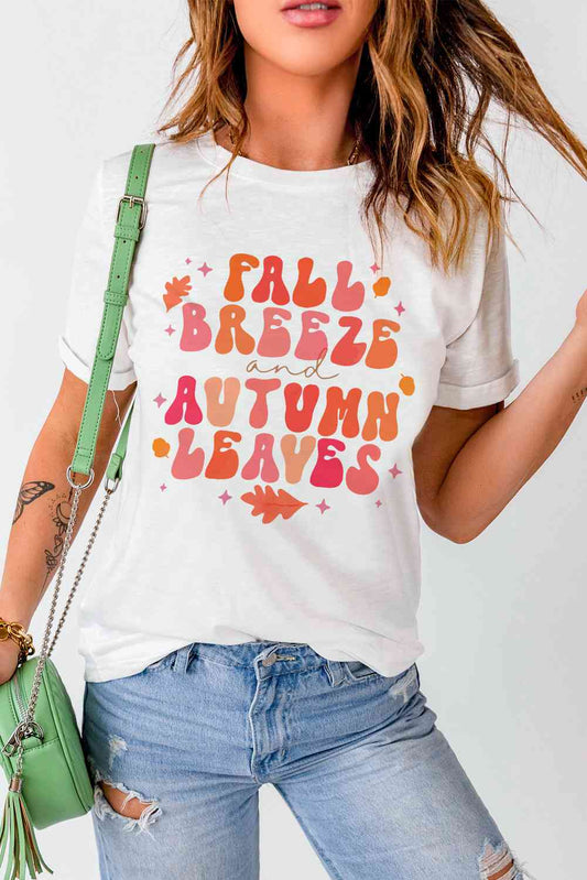 FALL BREEZE AUTUMN LEAVES Graphic T-Shirt